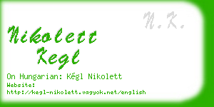 nikolett kegl business card